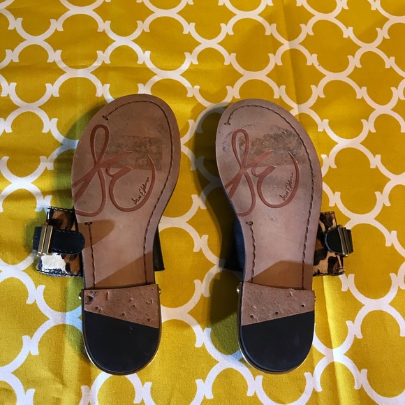 Sam Edelman | Leather Leopard Flynn Sandals 6M - Picture 8 of 8